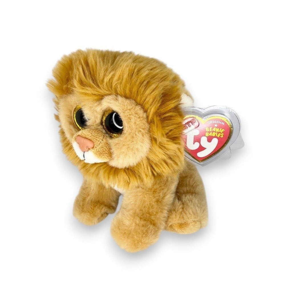 Louie the Lion | Regal Golden King | Mint Heart Tag TY Beanie Baby